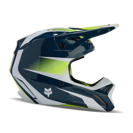 Casco FOX V1 Flora Naranja Blanco