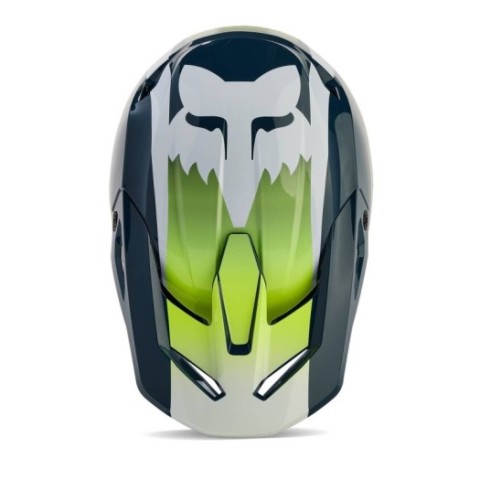 Casco FOX V1 Flora Naranja Blanco