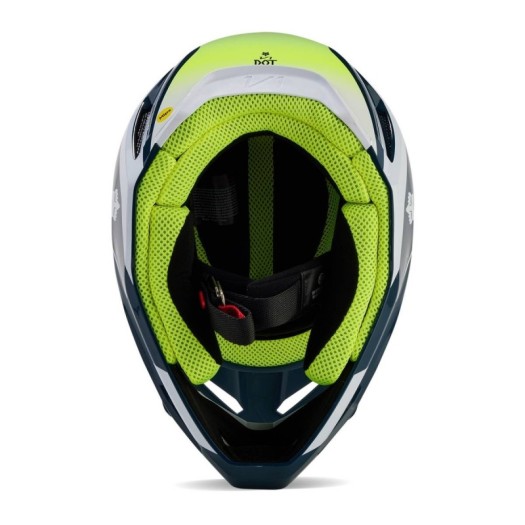 Casco FOX V1 Flora Naranja Blanco