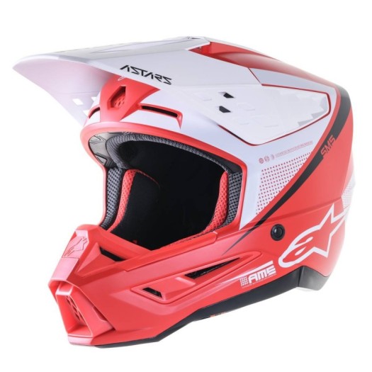 Casco Alpinestars S-M5 RAYON Naranja Blanco