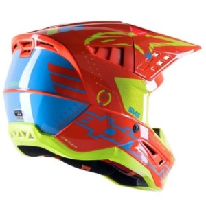 Casco Alpinestars S-M5 Action Naranja Fluor/Cyan/Amarillo... 2