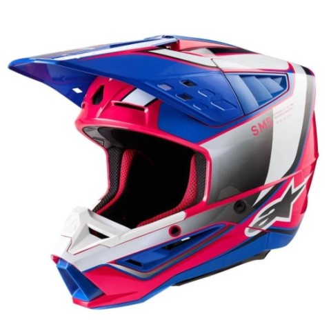 Casco Alpinestars S-M5 sail Blanco rosa azul