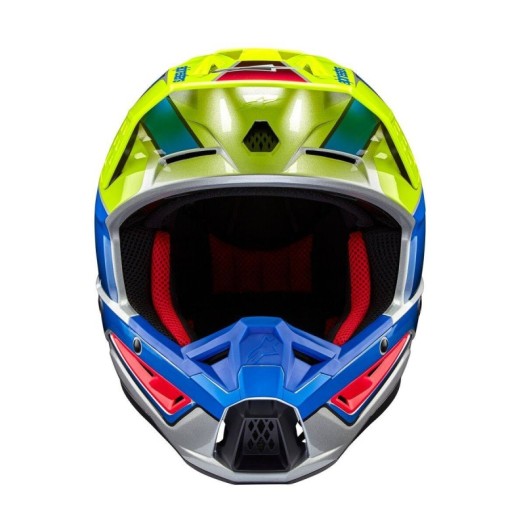 Casco Alpinestars S-M5 Sail Amarillo flour azul plata