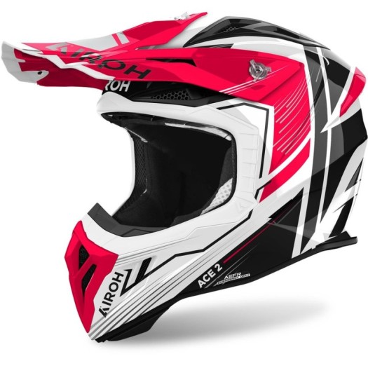 Casco Airoh aviator ace 2 engine rojo