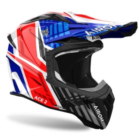 Casco Airoh Aviator ace 2 proud azul rojo