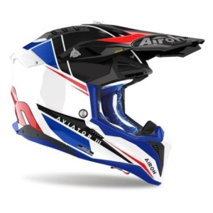 Casco Aviator 3 push Azul Rojo 2