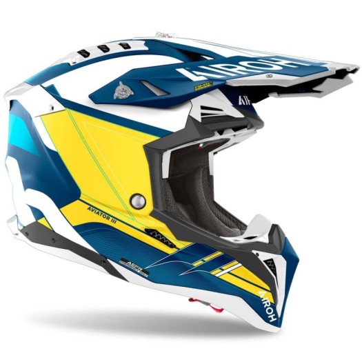 Casco Airoh aviator 3 saber azul mate