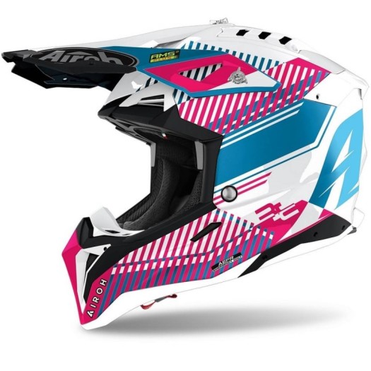 Casco Airoh Aviator 3 Rosa Brillo chrome