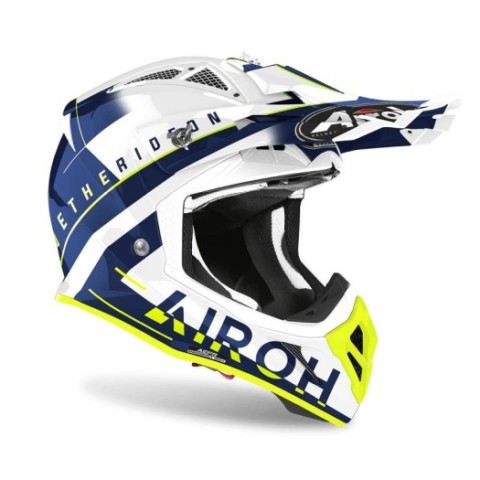 Casco Airoh Aviator Ace Amaze Azul Brillo