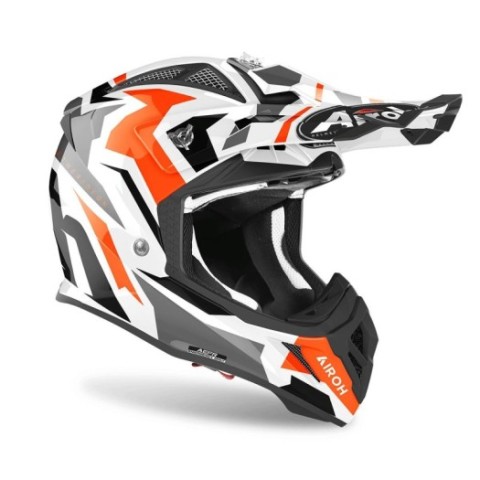Casco Airoh Aviator Ace Swoop Naranja Brillo