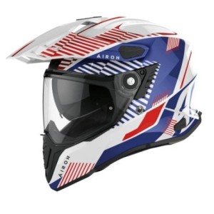 Casco Airoh Commander Boost Blanco/Azul Brillo 2